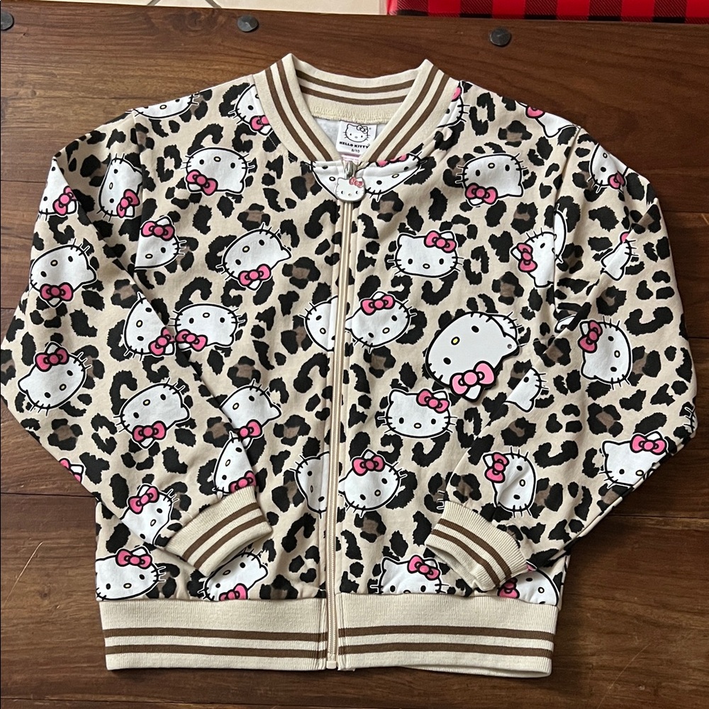 Hello Kitty Kids jacket with Leopard and Pink Accents
